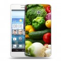 Дизайнерский пластиковый чехол для Huawei Ascend D2 Овощи