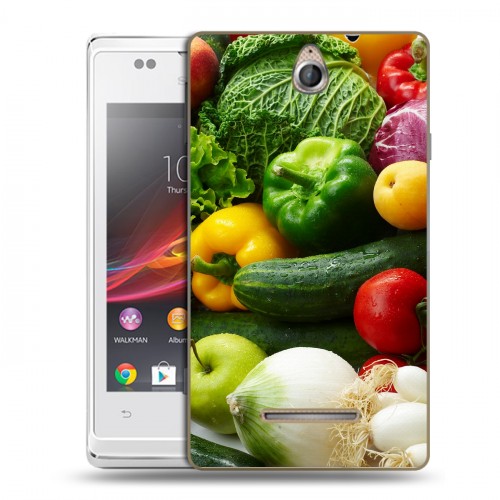 Дизайнерский пластиковый чехол для Sony Xperia E Овощи