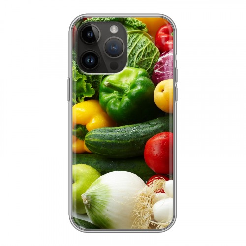 Дизайнерский силиконовый чехол для Iphone 14 Pro Max Овощи