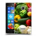 Дизайнерский пластиковый чехол для Microsoft Lumia 435 Овощи