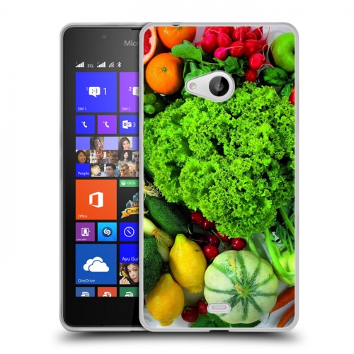 Дизайнерский пластиковый чехол для Microsoft Lumia 540 Овощи