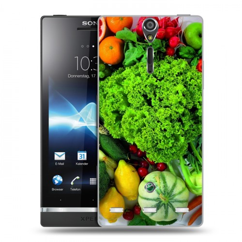 Дизайнерский пластиковый чехол для Sony Xperia S Овощи