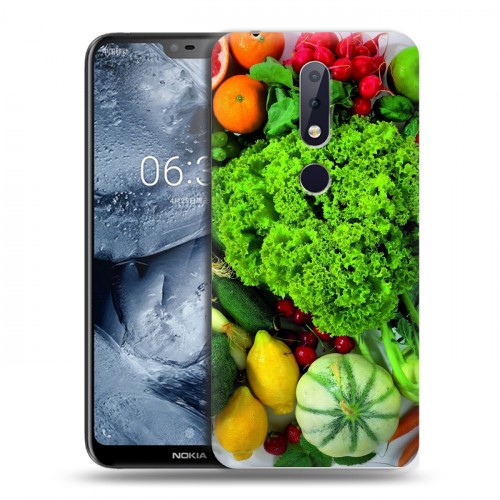 Дизайнерский пластиковый чехол для Nokia 6.1 Plus Овощи