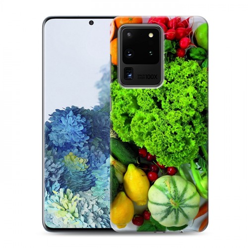 Дизайнерский силиконовый с усиленными углами чехол для Samsung Galaxy S20 Ultra Овощи
