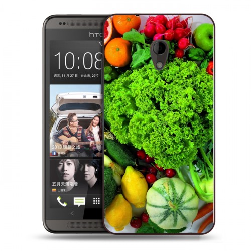 Дизайнерский пластиковый чехол для HTC Desire 700 Овощи