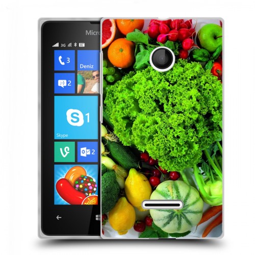 Дизайнерский пластиковый чехол для Microsoft Lumia 435 Овощи