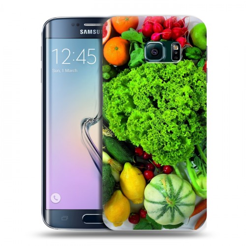Дизайнерский силиконовый чехол для Samsung Galaxy S6 Edge Овощи