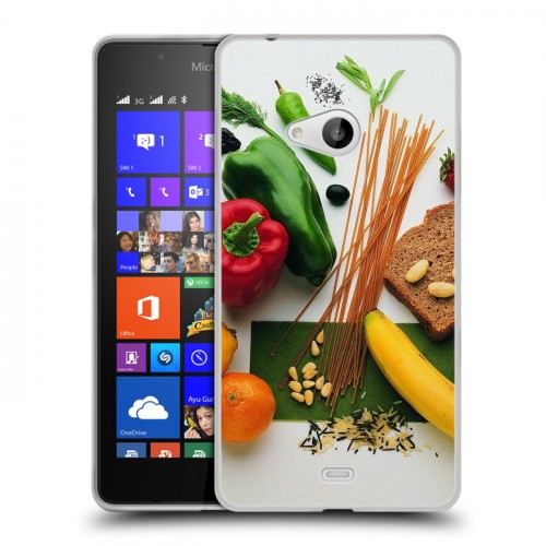 Дизайнерский пластиковый чехол для Microsoft Lumia 540 Овощи