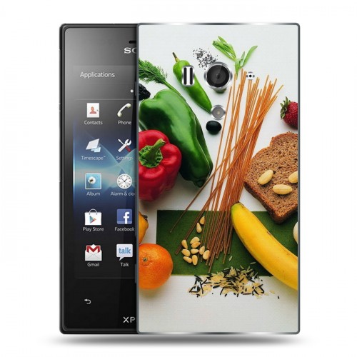 Дизайнерский пластиковый чехол для Sony Xperia acro S Овощи