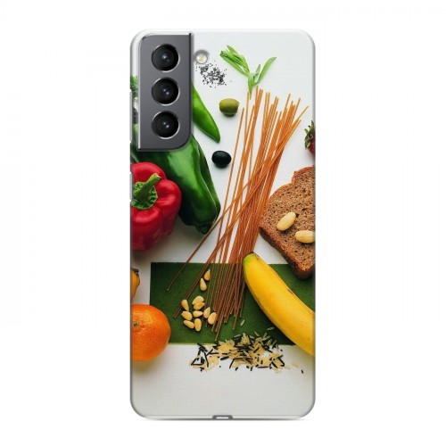 Дизайнерский пластиковый чехол для Samsung Galaxy S21 Овощи