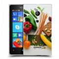 Дизайнерский пластиковый чехол для Microsoft Lumia 435 Овощи