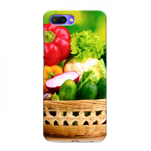 Дизайнерский силиконовый с усиленными углами чехол для Huawei Honor 10 Овощи