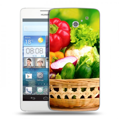 Дизайнерский пластиковый чехол для Huawei Ascend D2 Овощи