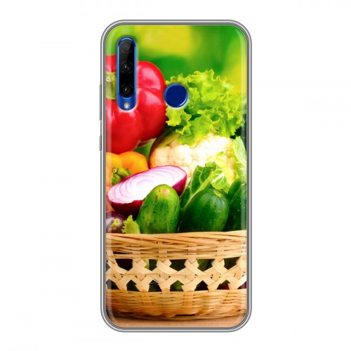 Дизайнерский силиконовый чехол для Huawei Honor 10i Овощи
