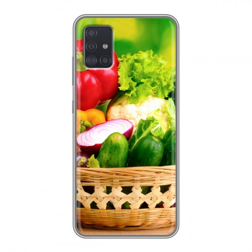 Дизайнерский силиконовый чехол для Samsung Galaxy A51 Овощи