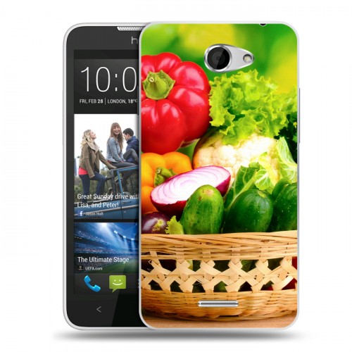 Дизайнерский пластиковый чехол для HTC Desire 516 Овощи