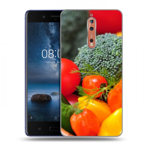 Дизайнерский пластиковый чехол для Nokia 8 Овощи