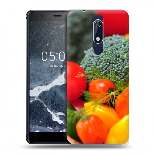 Дизайнерский пластиковый чехол для Nokia 5.1 Овощи