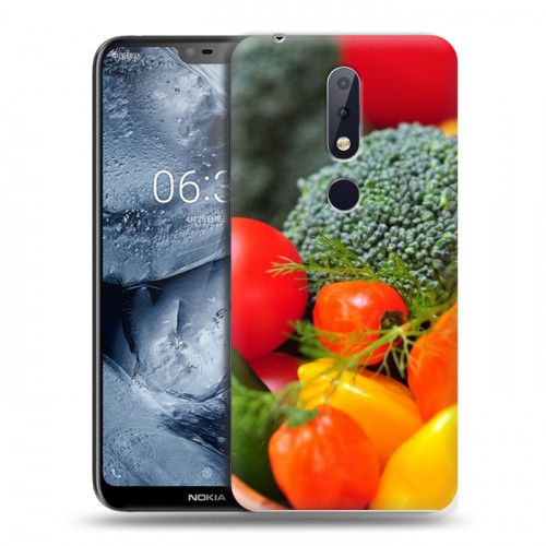 Дизайнерский пластиковый чехол для Nokia 6.1 Plus Овощи