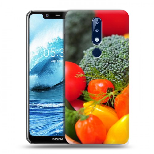 Дизайнерский пластиковый чехол для Nokia 5.1 Plus Овощи