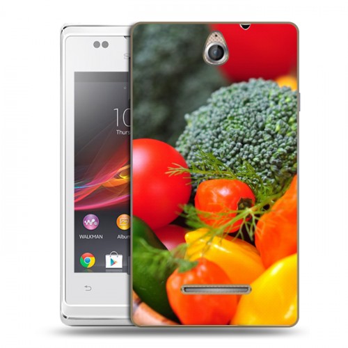 Дизайнерский пластиковый чехол для Sony Xperia E Овощи