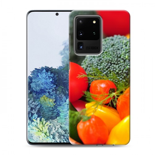 Дизайнерский силиконовый с усиленными углами чехол для Samsung Galaxy S20 Ultra Овощи