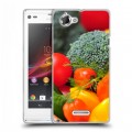 Дизайнерский пластиковый чехол для Sony Xperia L Овощи