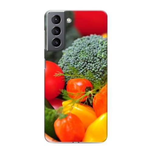 Дизайнерский пластиковый чехол для Samsung Galaxy S21 Овощи