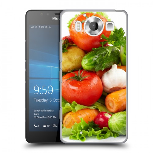 Дизайнерский пластиковый чехол для Microsoft Lumia 950 Овощи