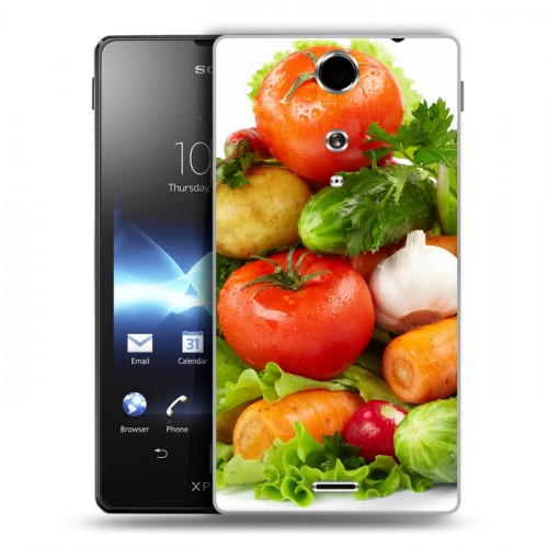 Дизайнерский пластиковый чехол для Sony Xperia TX Овощи