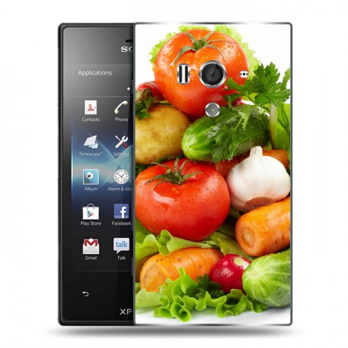 Дизайнерский пластиковый чехол для Sony Xperia acro S Овощи