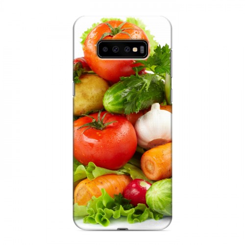 Дизайнерский пластиковый чехол для Samsung Galaxy S10 Plus Овощи