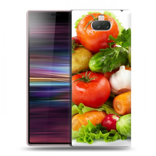 Дизайнерский силиконовый чехол для Sony Xperia 10 Овощи