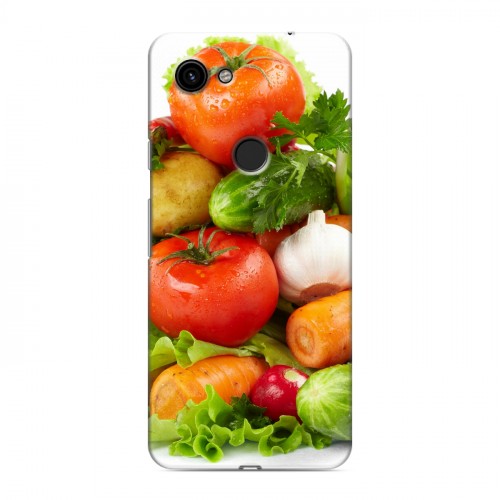 Дизайнерский пластиковый чехол для Google Pixel 3a Овощи