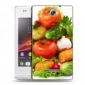 Дизайнерский пластиковый чехол для Sony Xperia E Овощи