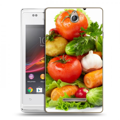 Дизайнерский пластиковый чехол для Sony Xperia E Овощи