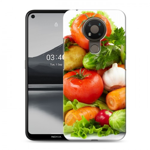 Дизайнерский пластиковый чехол для Nokia 3.4 Овощи