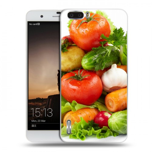 Дизайнерский пластиковый чехол для Huawei Honor 6 Plus Овощи