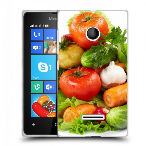 Дизайнерский пластиковый чехол для Microsoft Lumia 435 Овощи