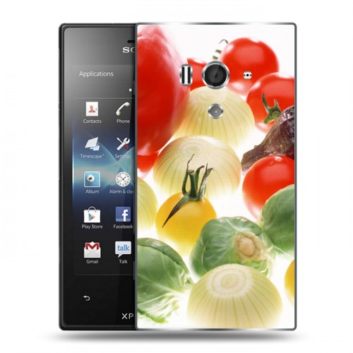 Дизайнерский пластиковый чехол для Sony Xperia acro S Овощи