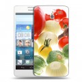 Дизайнерский пластиковый чехол для Huawei Ascend D2 Овощи