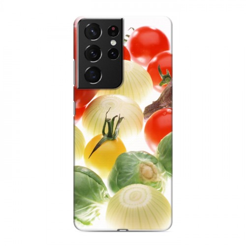 Дизайнерский пластиковый чехол для Samsung Galaxy S21 Ultra Овощи
