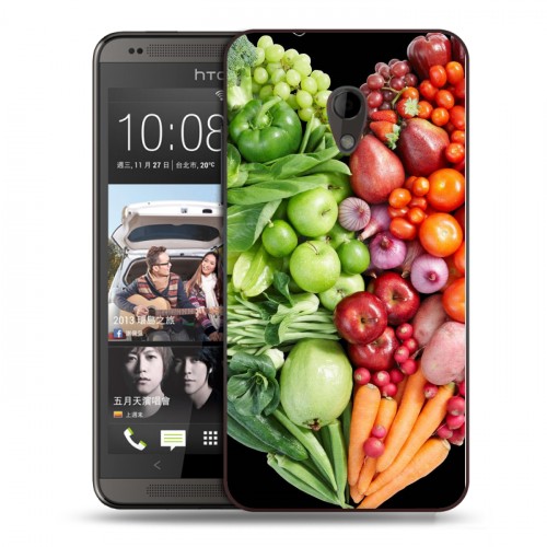 Дизайнерский пластиковый чехол для HTC Desire 700 Овощи