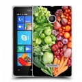 Дизайнерский пластиковый чехол для Microsoft Lumia 435 Овощи