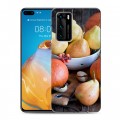 Дизайнерский силиконовый с усиленными углами чехол для Huawei P40 Овощи