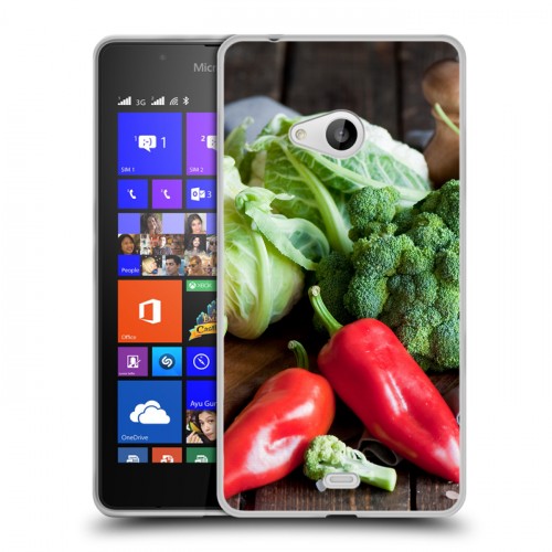 Дизайнерский пластиковый чехол для Microsoft Lumia 540 Овощи