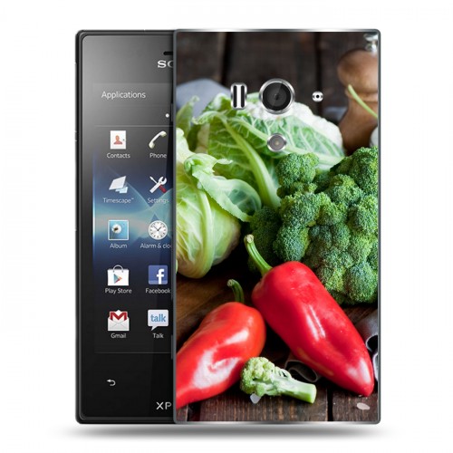 Дизайнерский пластиковый чехол для Sony Xperia acro S Овощи