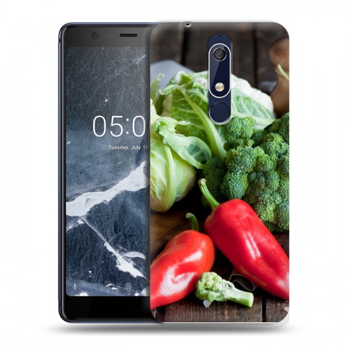 Дизайнерский пластиковый чехол для Nokia 5.1 Овощи