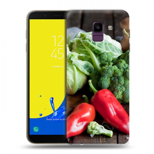 Дизайнерский пластиковый чехол для Samsung Galaxy J6 Овощи