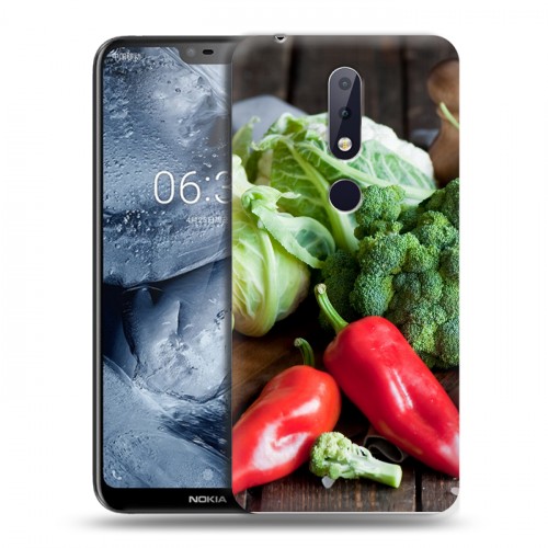 Дизайнерский пластиковый чехол для Nokia 6.1 Plus Овощи